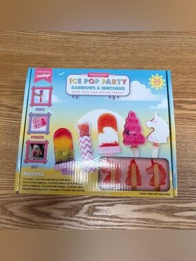 NIB Rainbow & Unicorn Popsicle Maker Set| Fun Summer